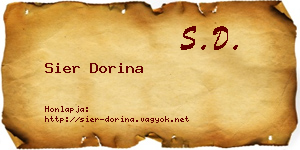 Sier Dorina névjegykártya