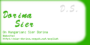 dorina sier business card